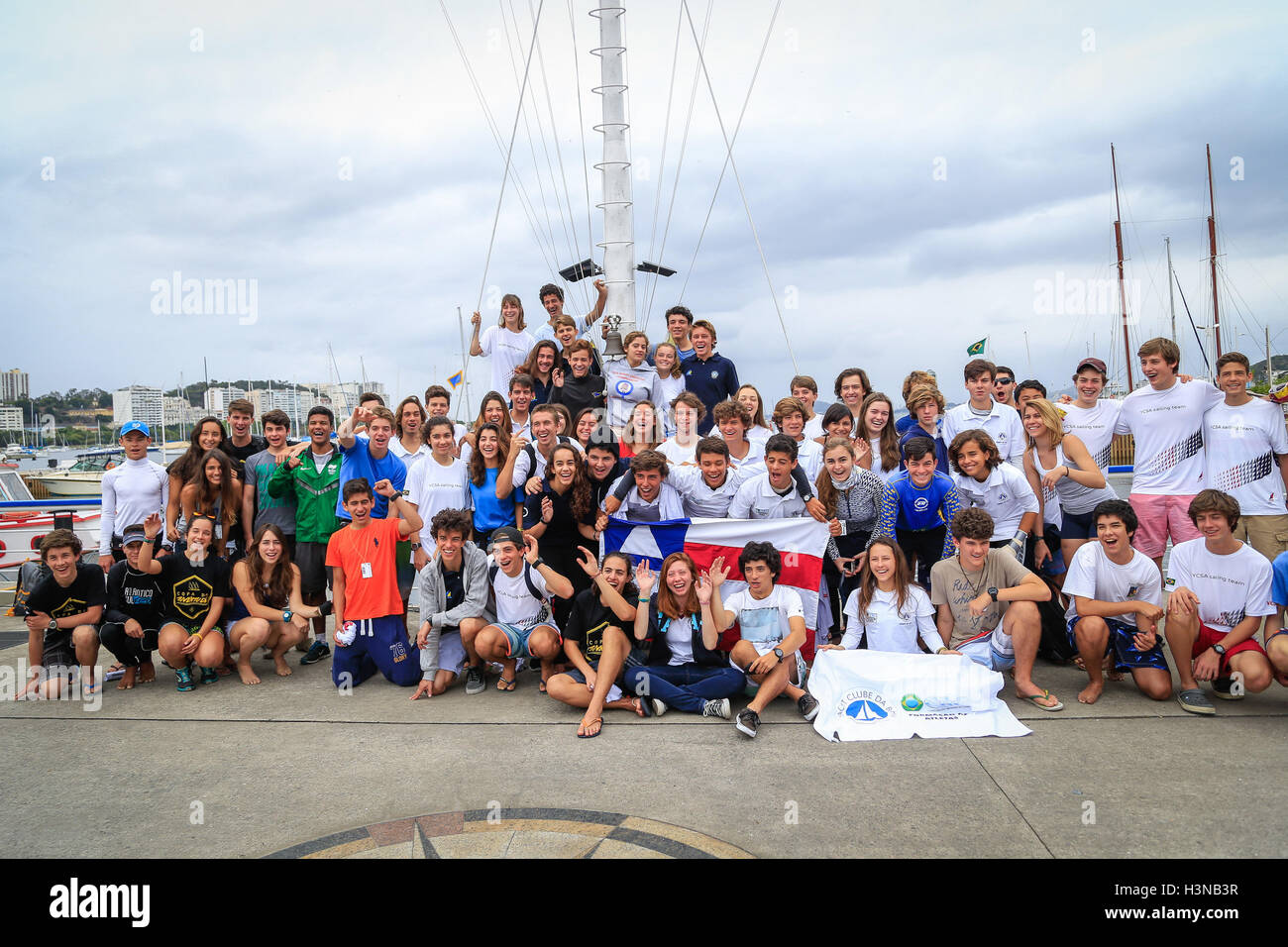 RIO DE JANEIRO, RJ - 10.10.2016: COLETIVA COM O TREINADOR CLASSE 49ERFX - Youth Cup that gathers the future names of Brazilian sailing and that is national tryouts for the World Youth to be held in Auckland, New Zealand in December. (Photo: André Horta/Fotoarena) Stock Photo