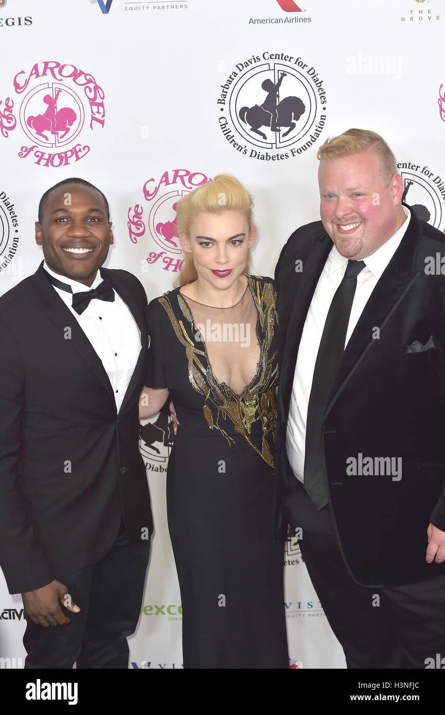 Rogelio Douglas Jr., Brenna Whitaker und Ben Gulley at the Carousel of Hope Ball at the Beverly Hilton Hotel. Beverly Hills, 08.10.2016 | Verwendung weltweit Stock Photo