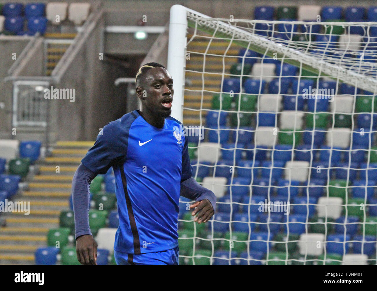 National Football Stadium at Windsor Park, Belfast, Northern Ireland. 11 Oct 2016.France's Jean-Kevin Augustin after his second goal put his side 2-0 ahead. David Hunter/Alamy Live News. Stock Photo
