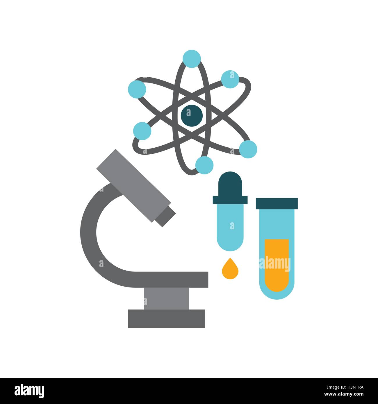 microscope laboratory scientific line icons Stock Vector Image & Art ...