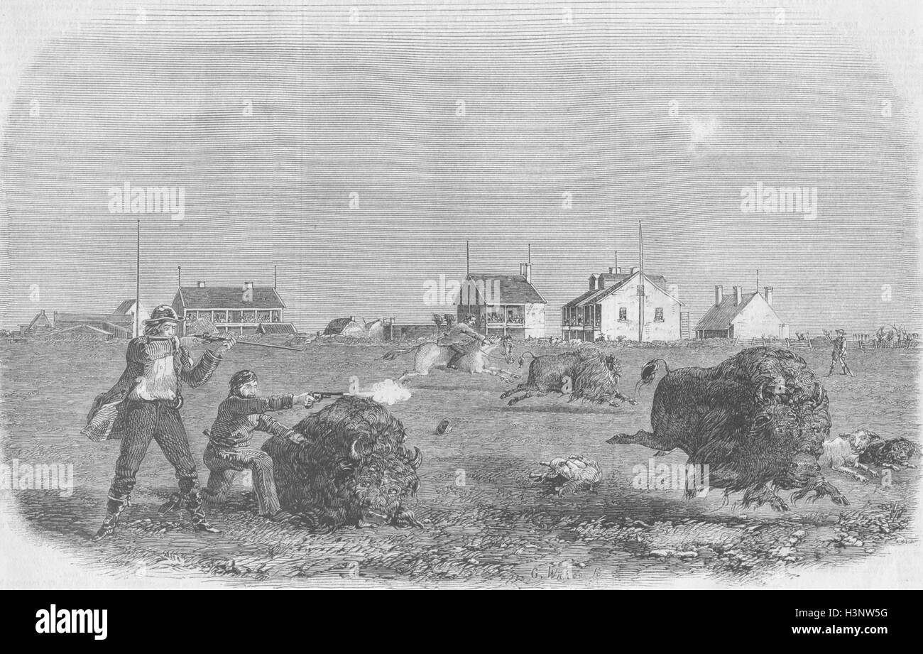 NEBRASKA Rd to Utah Fort Kerney 1858. Illustrated Times Stock Photo