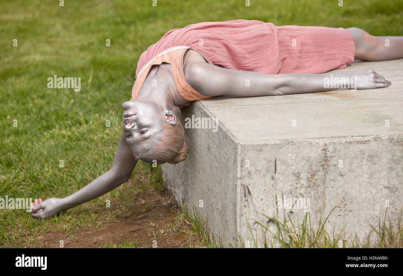 Playing dead woman hi-res stock photography and images - Alamy