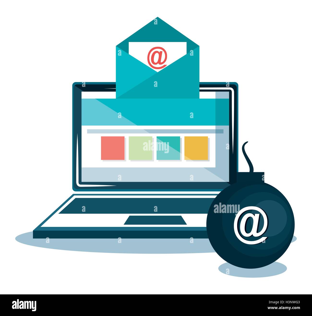 internet security concept flat icons Stock Vector Image & Art - Alamy
