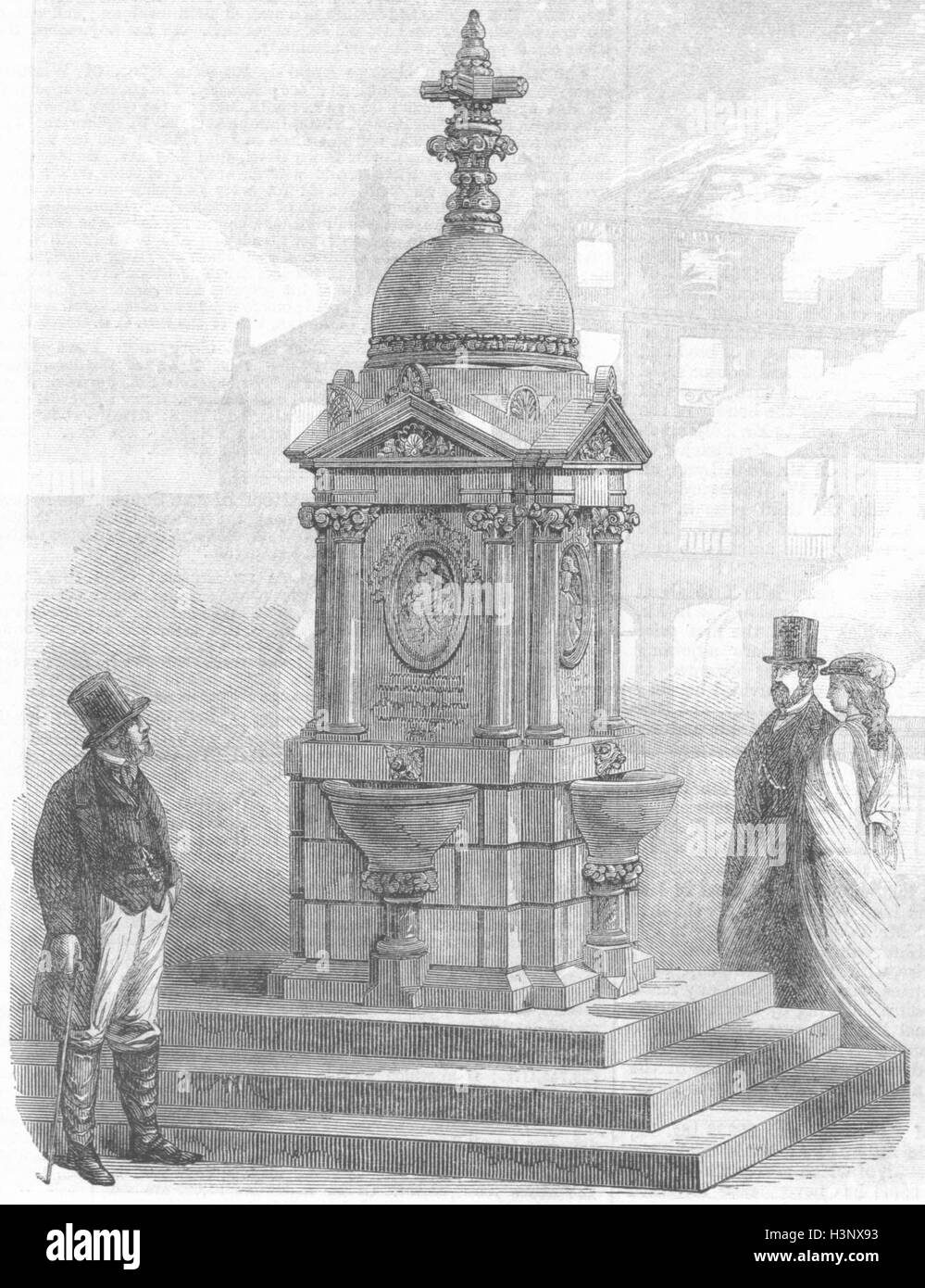 19th century drinking fountain Black and White Stock Photos & Images