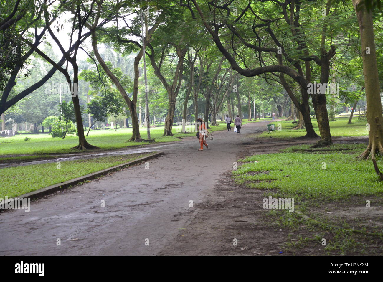 Bangladeshi Citizens walking in the Ramna Park in Dhaka city in ...