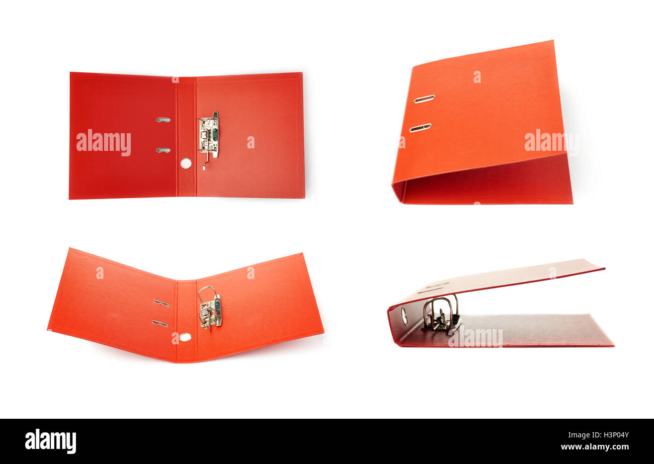 Set of Office folder isolated over the white background Stock Photo - Alamy