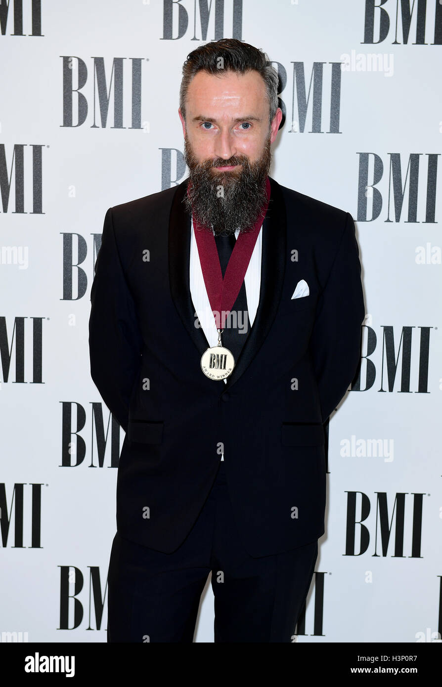Noel Hogan attending the BMI London Awards at the Dorchester Hotel, London. PRESS ASSOCIATION Photo. Picture date: Monday 10th October, 2016. Photo credit should read: Ian West/PA Wire. Stock Photo