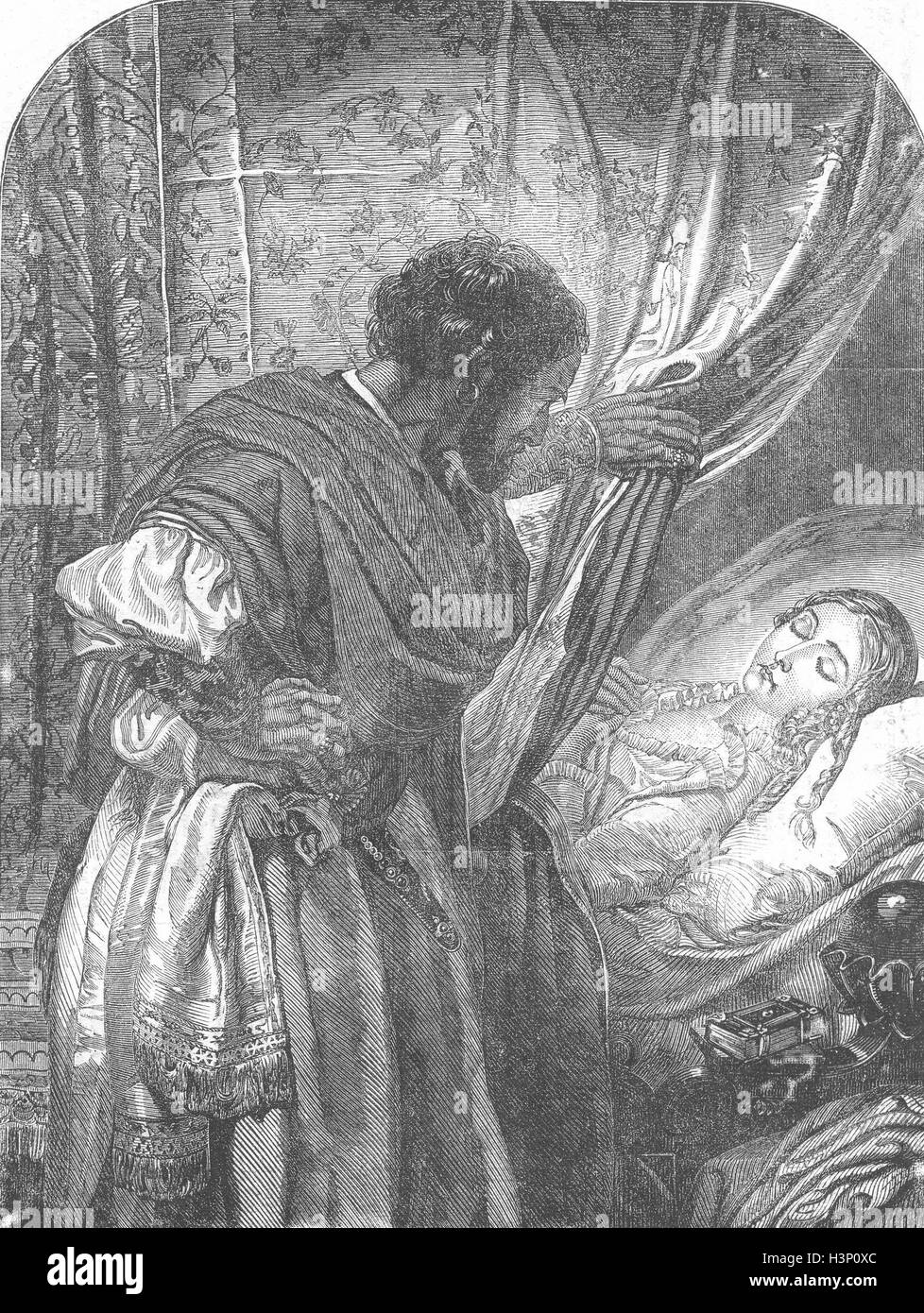 ROMANCE Othello 1854. Illustrated London News Stock Photo