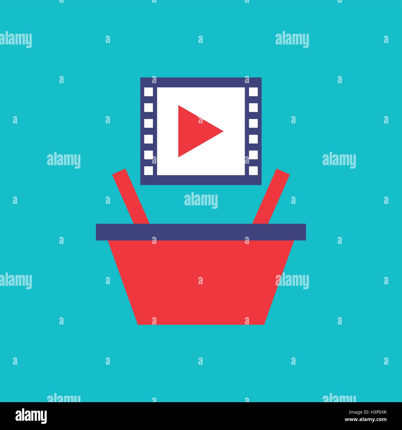 social media marketing flat icons Stock Vector Image & Art - Alamy