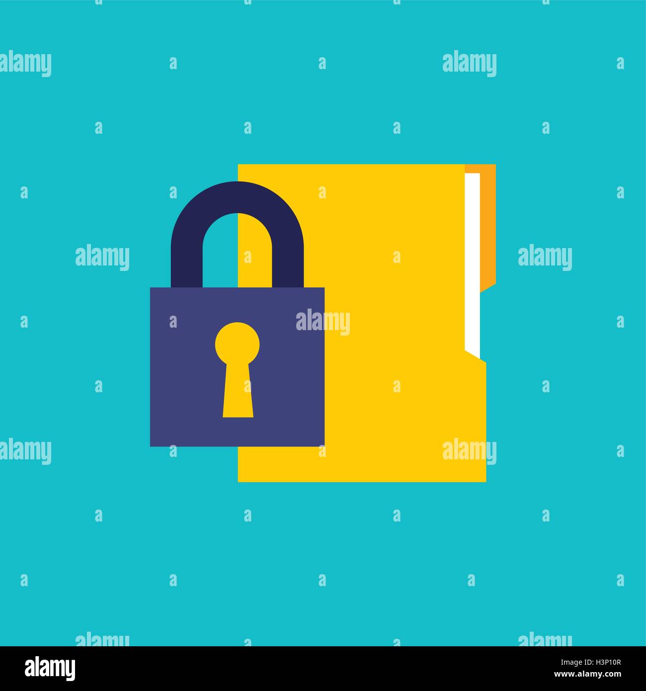 security padlock flat icon Stock Vector Image & Art - Alamy