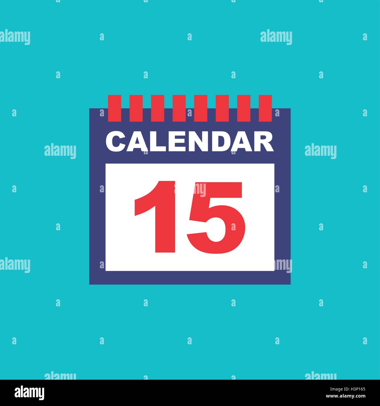 calendar reminder flat isolated icon Stock Vector Image & Art - Alamy