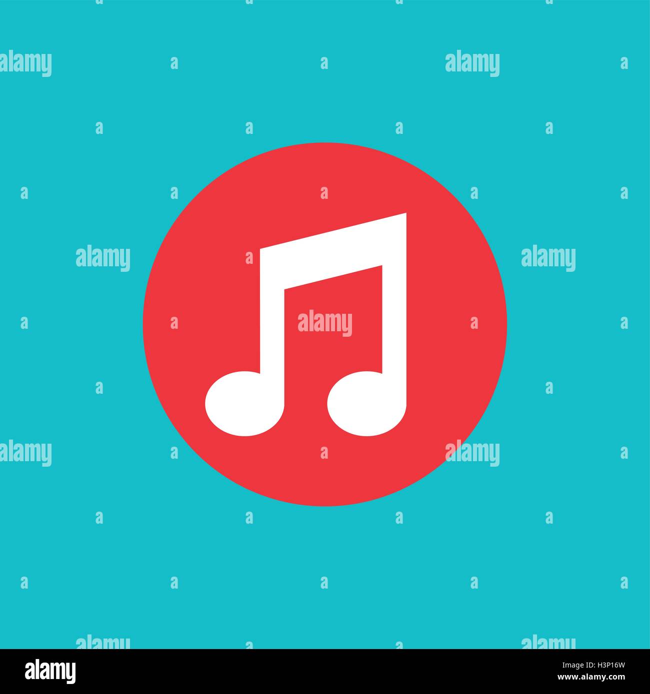 music note flat isolated icon Stock Vector Image & Art - Alamy