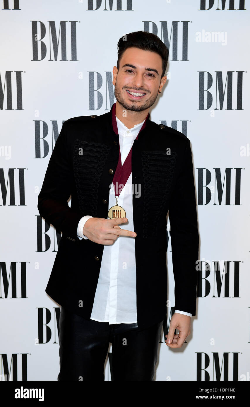 Faydee attending the BMI London Awards at the Dorchester Hotel, London. PRESS ASSOCIATION Photo. Picture date: Monday 10th October, 2016. Photo credit should read: Ian West/PA Wire. Stock Photo