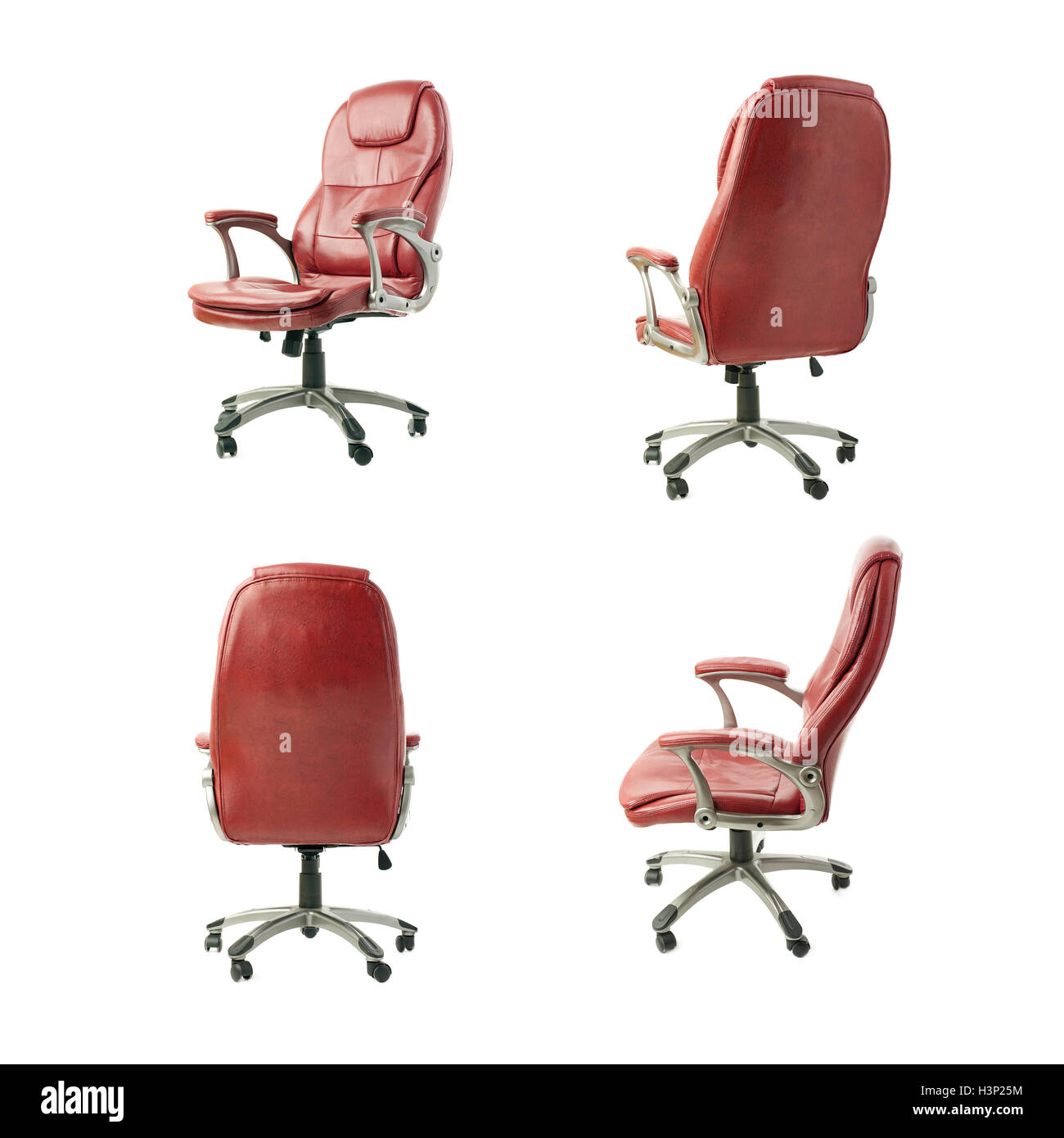 Set of Office chair over isolated white background Stock Photo - Alamy