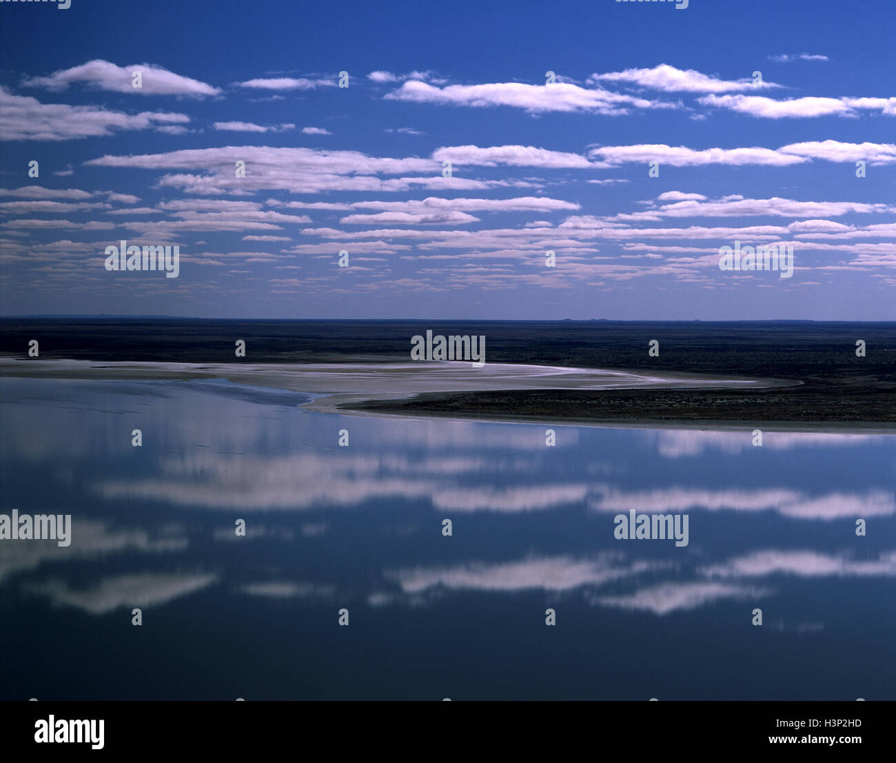Lake Eyre South, filled. Stock Photo