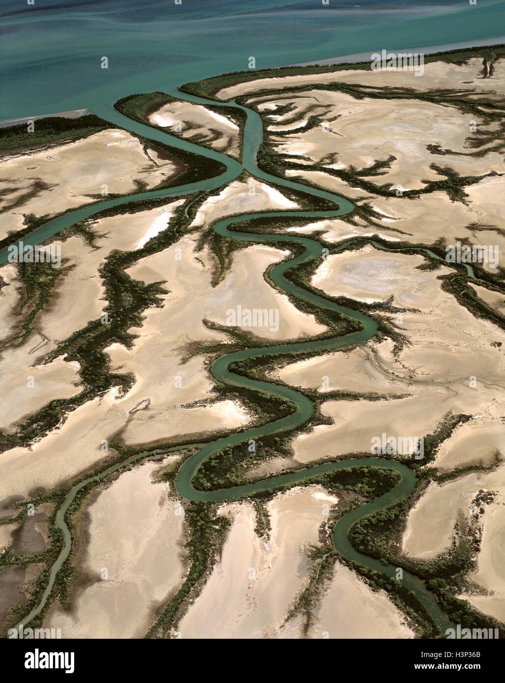 Meandering rivers Stock Photo