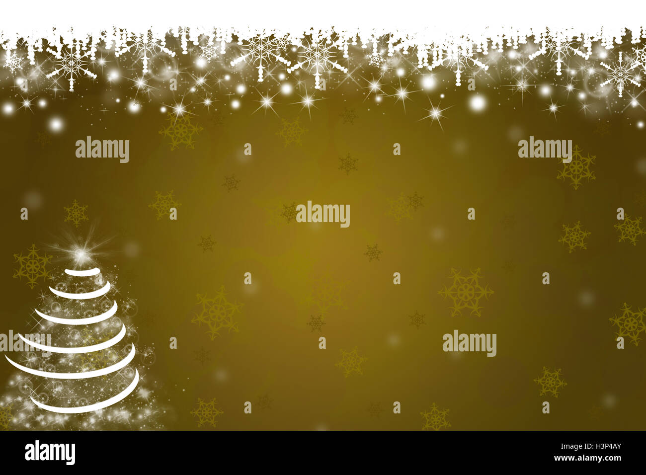 Abstract Christmas Tree With Snowflake Background and Copy Space Stock ...