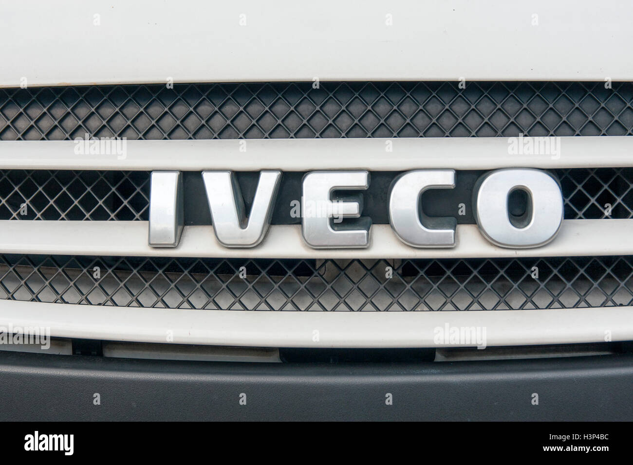 Iveco Van Grille Badge Stock Photo