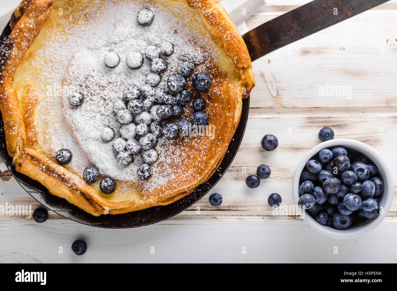 Pancake baked in the oven for iron skillet Stock Photo Alamy