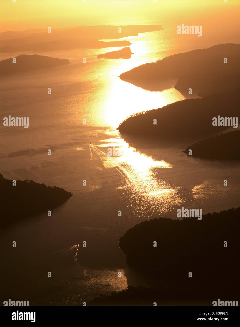 Cowan Water joining Hawkesbury River Stock Photo