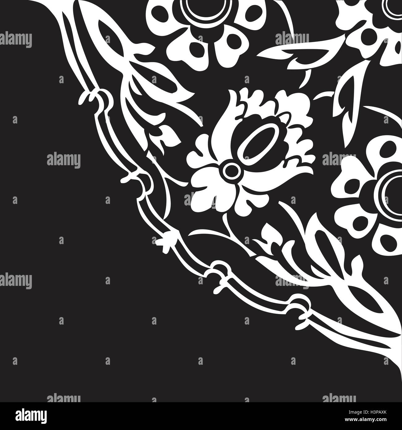 Black And White Round Floral Border Corner Abstract Background Vector Stock Vector Image Art Alamy,Logo Basketball Shirt Designs