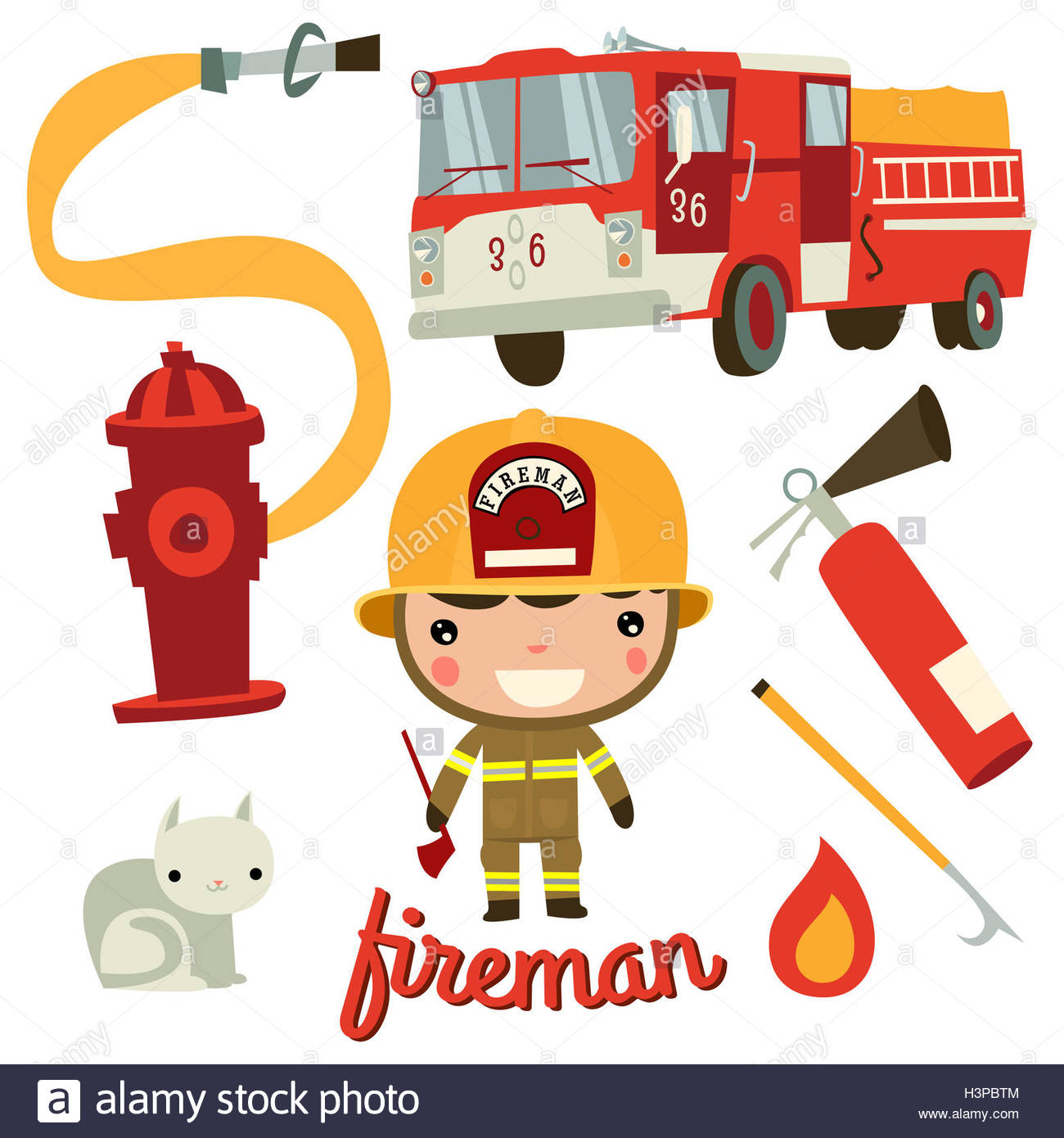 Fireman Cut Out Stock Images &amp; Pictures - Alamy