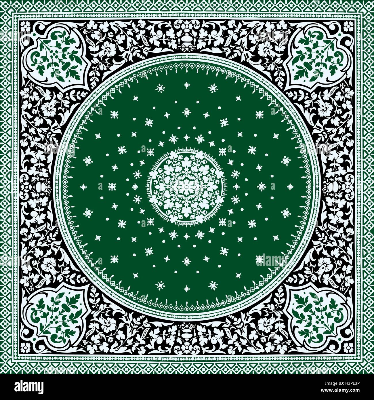 Abstract floral mosaic tile vintage ornament seamless Stock Vector ...