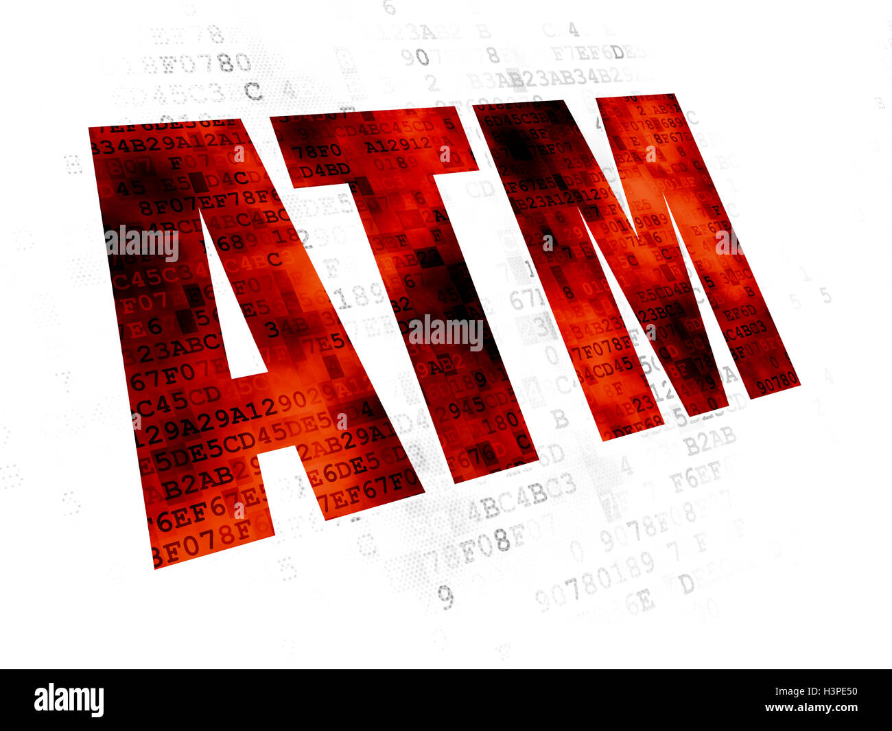 Currency concept: ATM on Digital background Stock Photo - Alamy