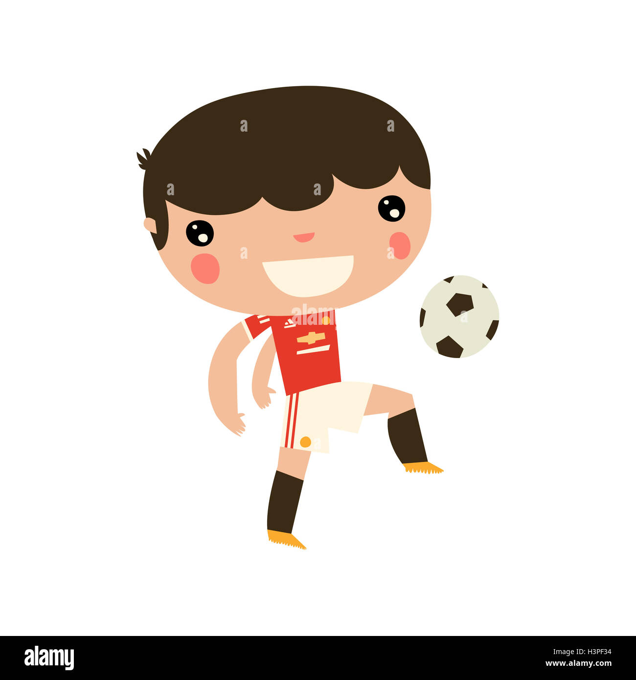 England football player boy. Kids team sports. Soccer child vector Stock  Photo - Alamy
