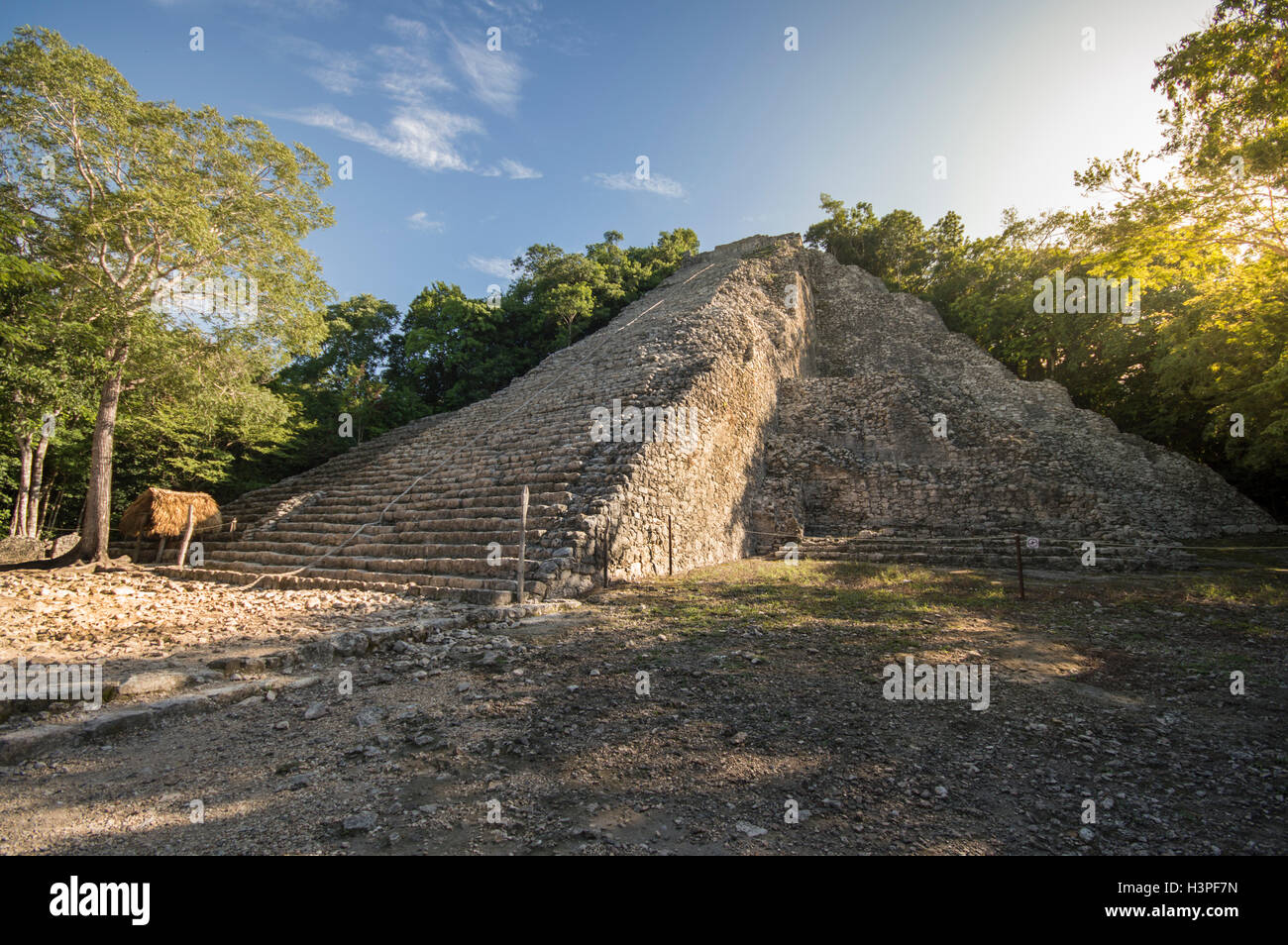 Coba pyramid in Yucatan (Mexico) Stock Photo