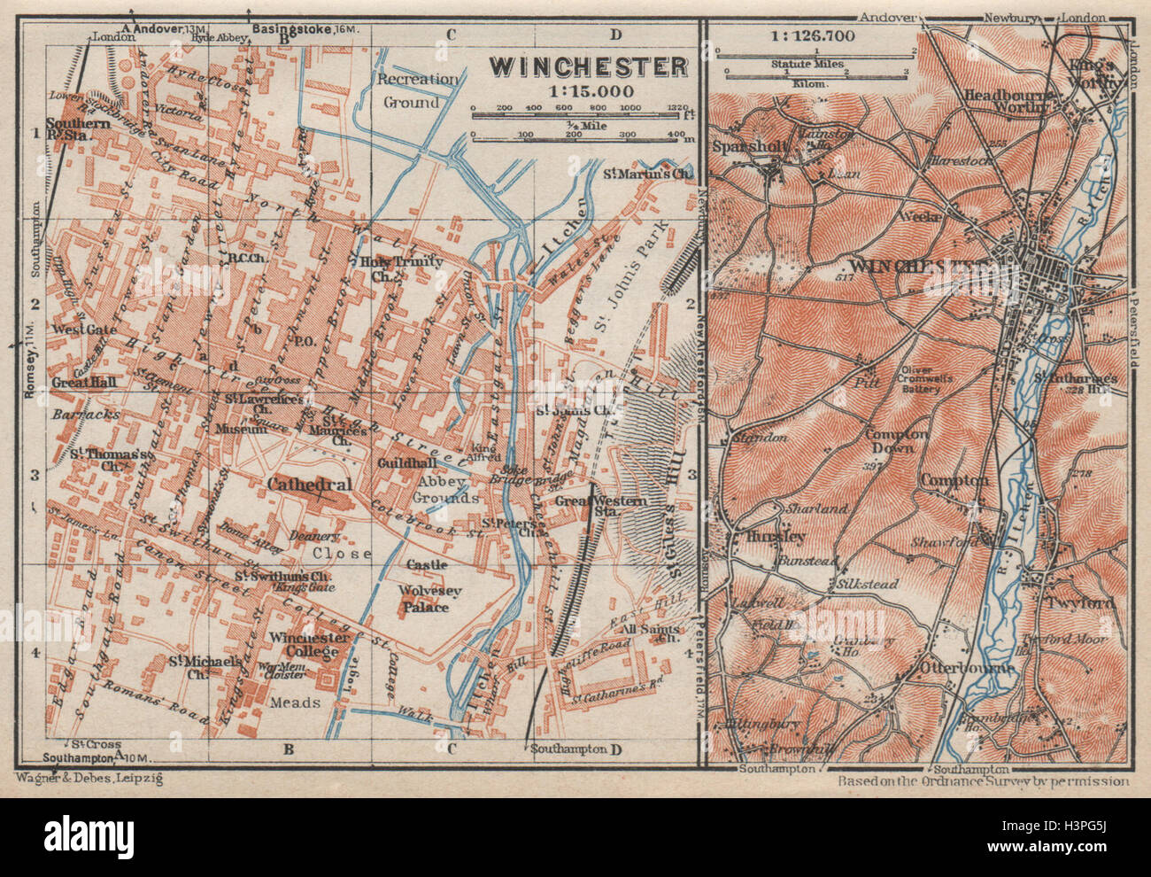 Winchester england map hires stock photography and images Alamy
