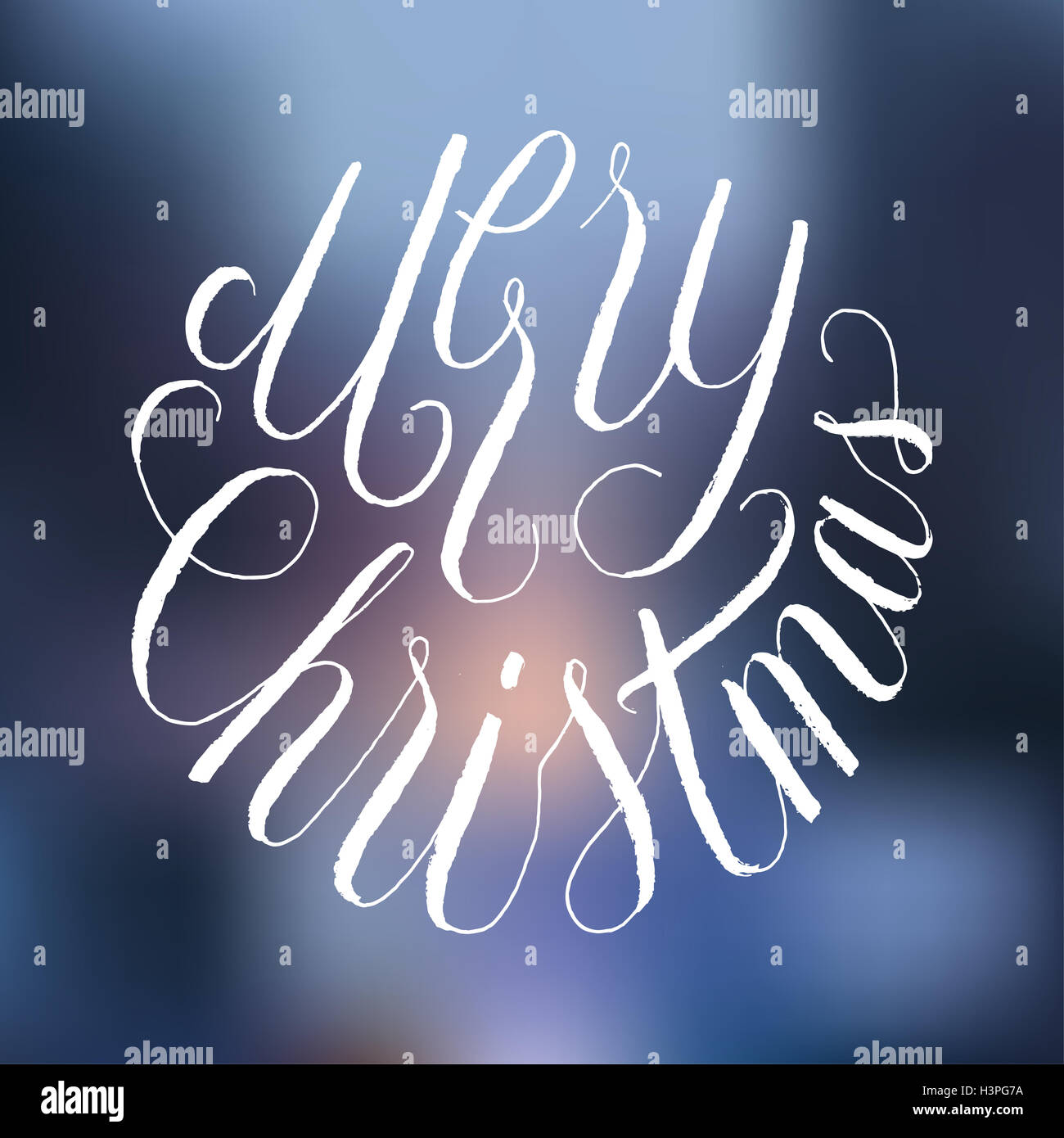 merry christmas handwriting. vintage curly calligraphy Stock Photo - Alamy