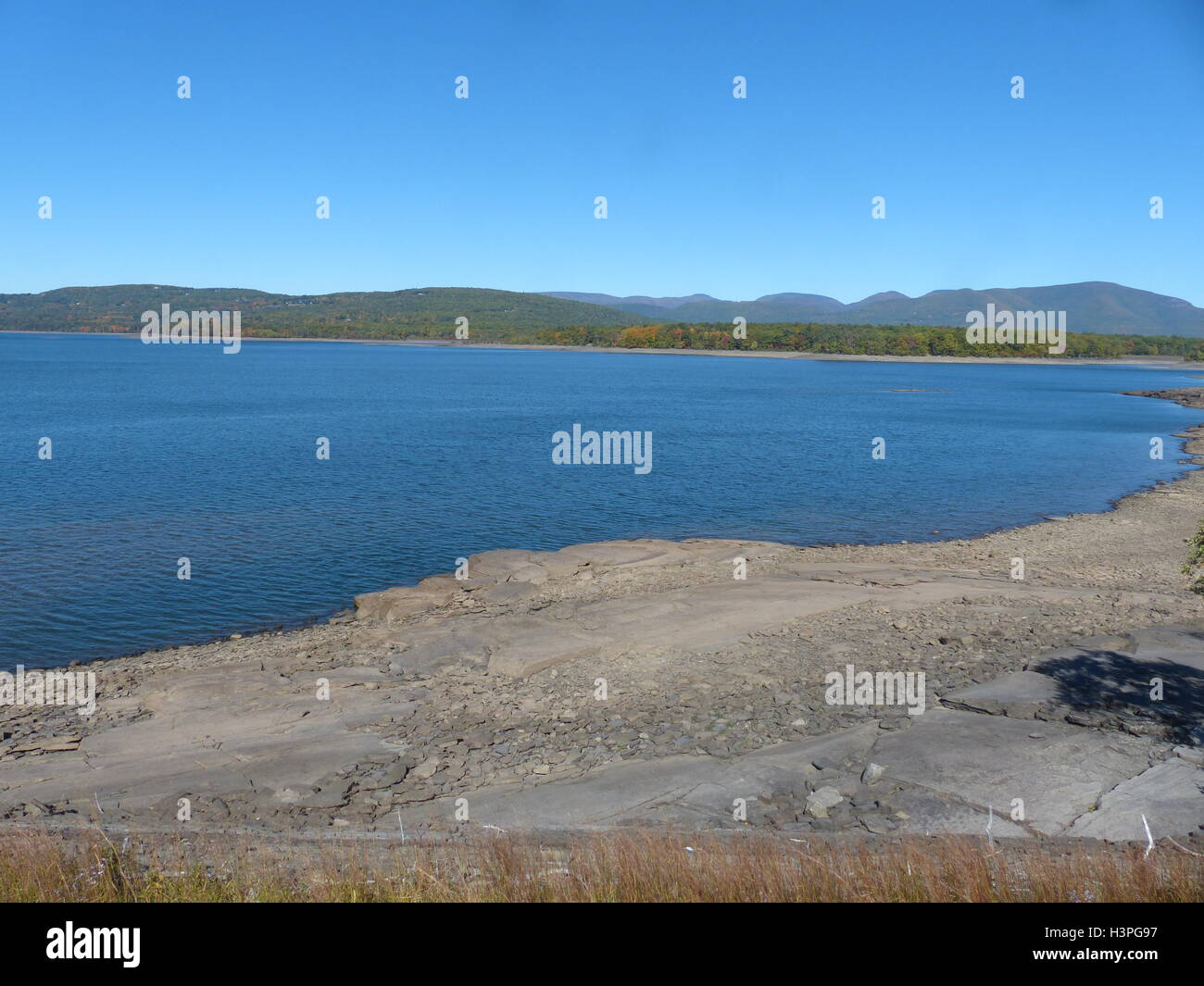 Ashokan Reservoir with only 60 capacity due to drought. This lake is