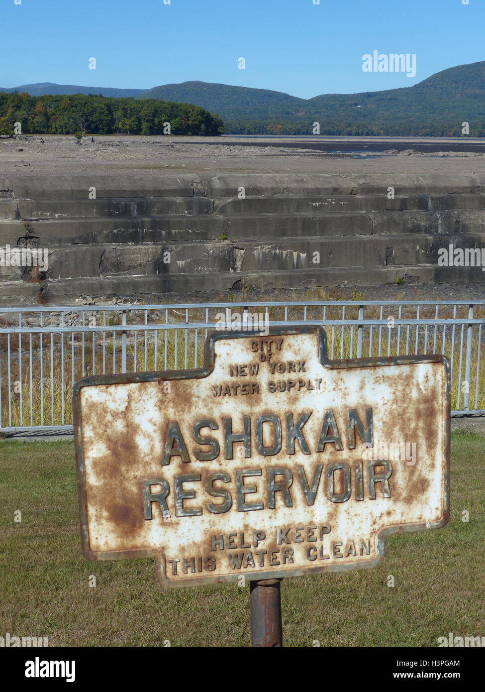 Ashokan Reservoir with only 60 capacity due to drought. This lake is