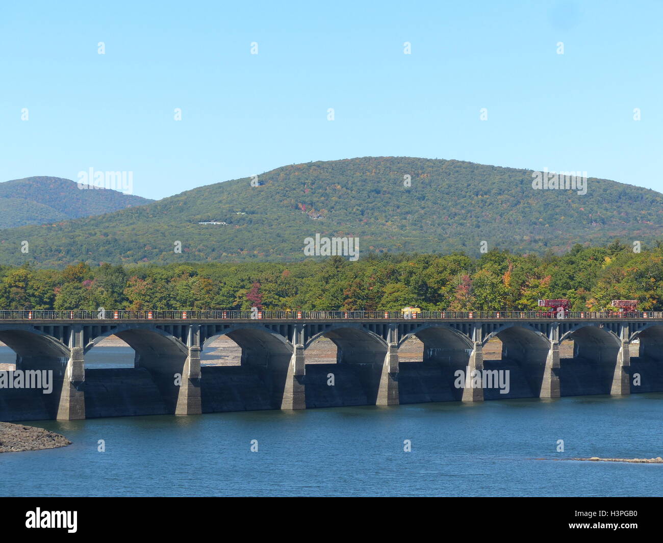Ashokan Reservoir with only 60 capacity due to drought. This lake is