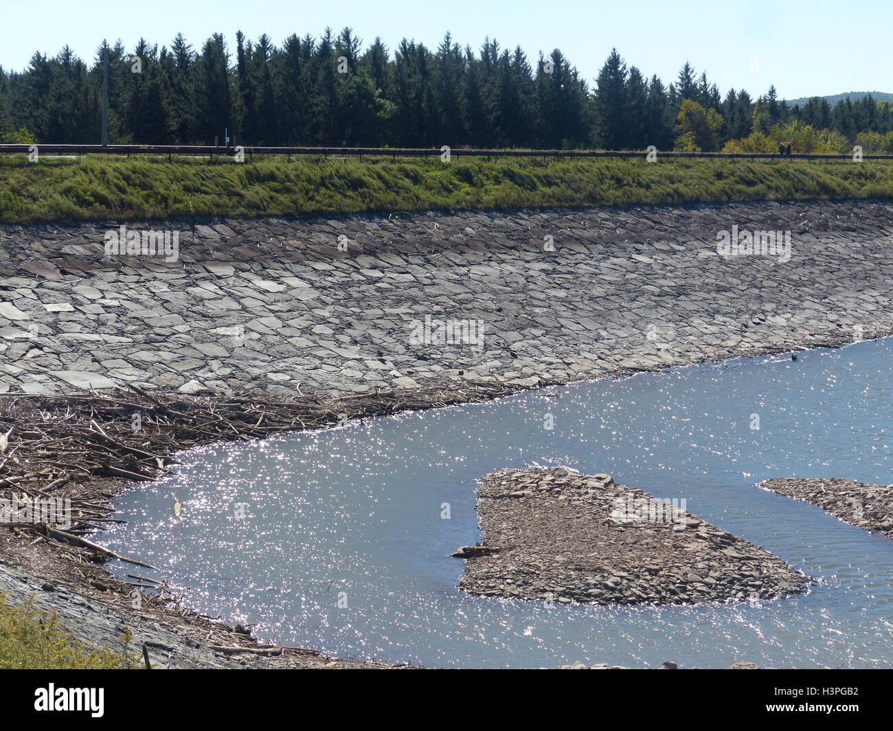 Ashokan Reservoir with only 60 capacity due to drought. This lake is