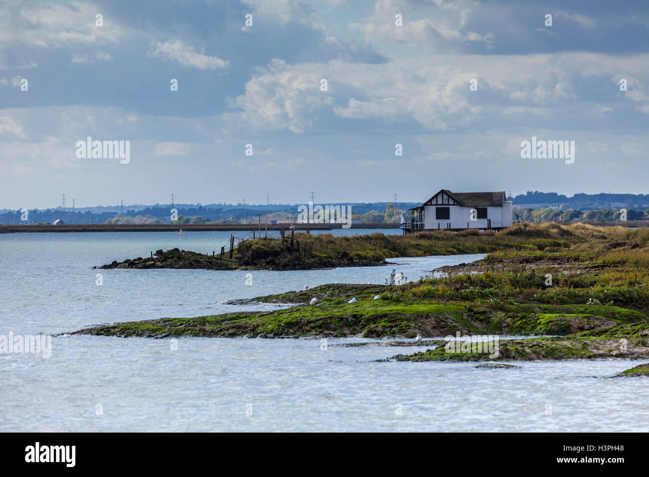 Boat House at Stow Creek on River Crouch Stock Photo Alamy