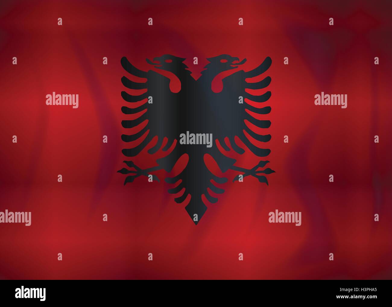 The flag of Albania with national emblem Stock Vector Image & Art Alamy