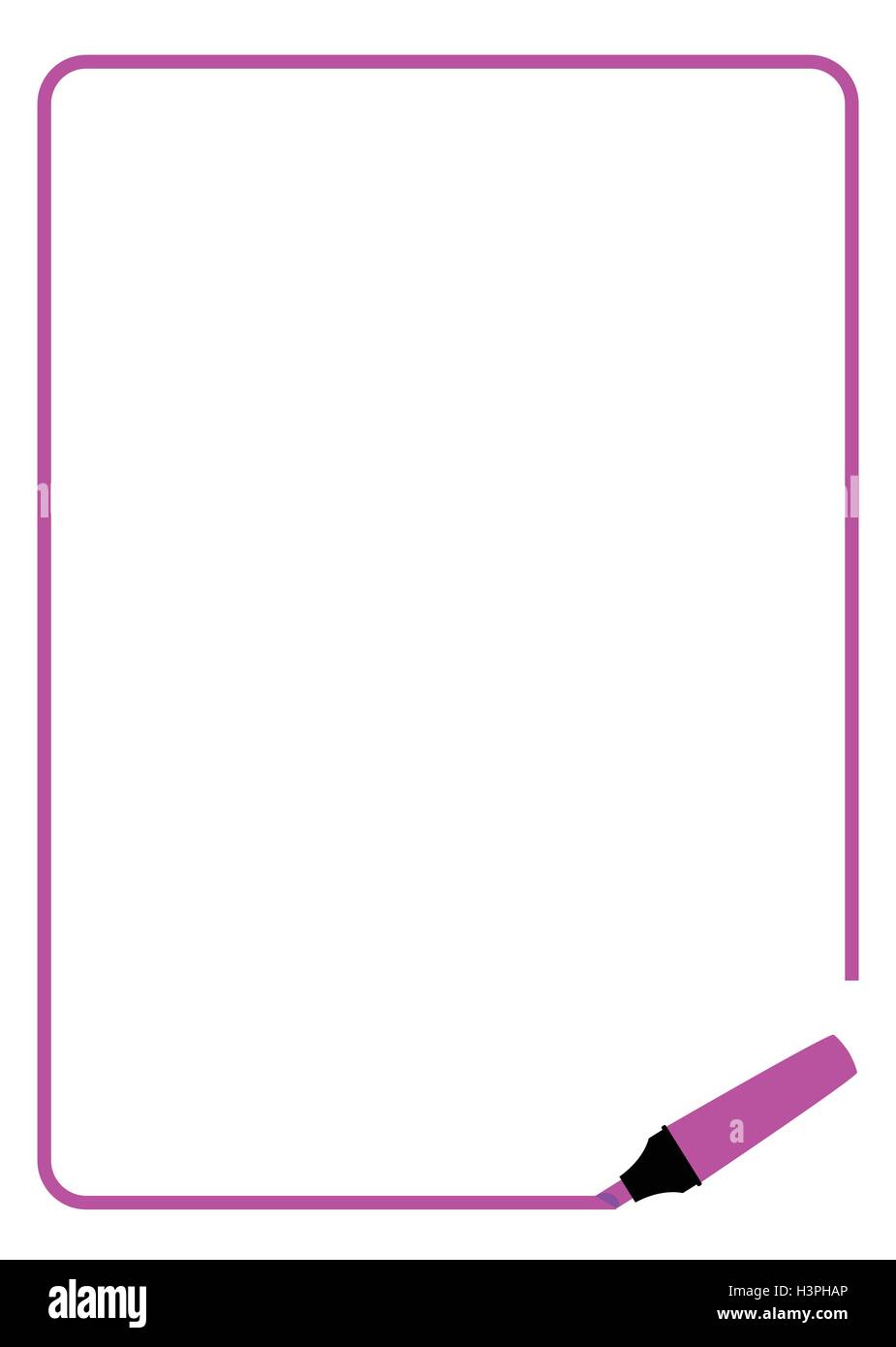 Page border created by a purple highlighter felt tip pen Stock Vector Image  & Art - Alamy