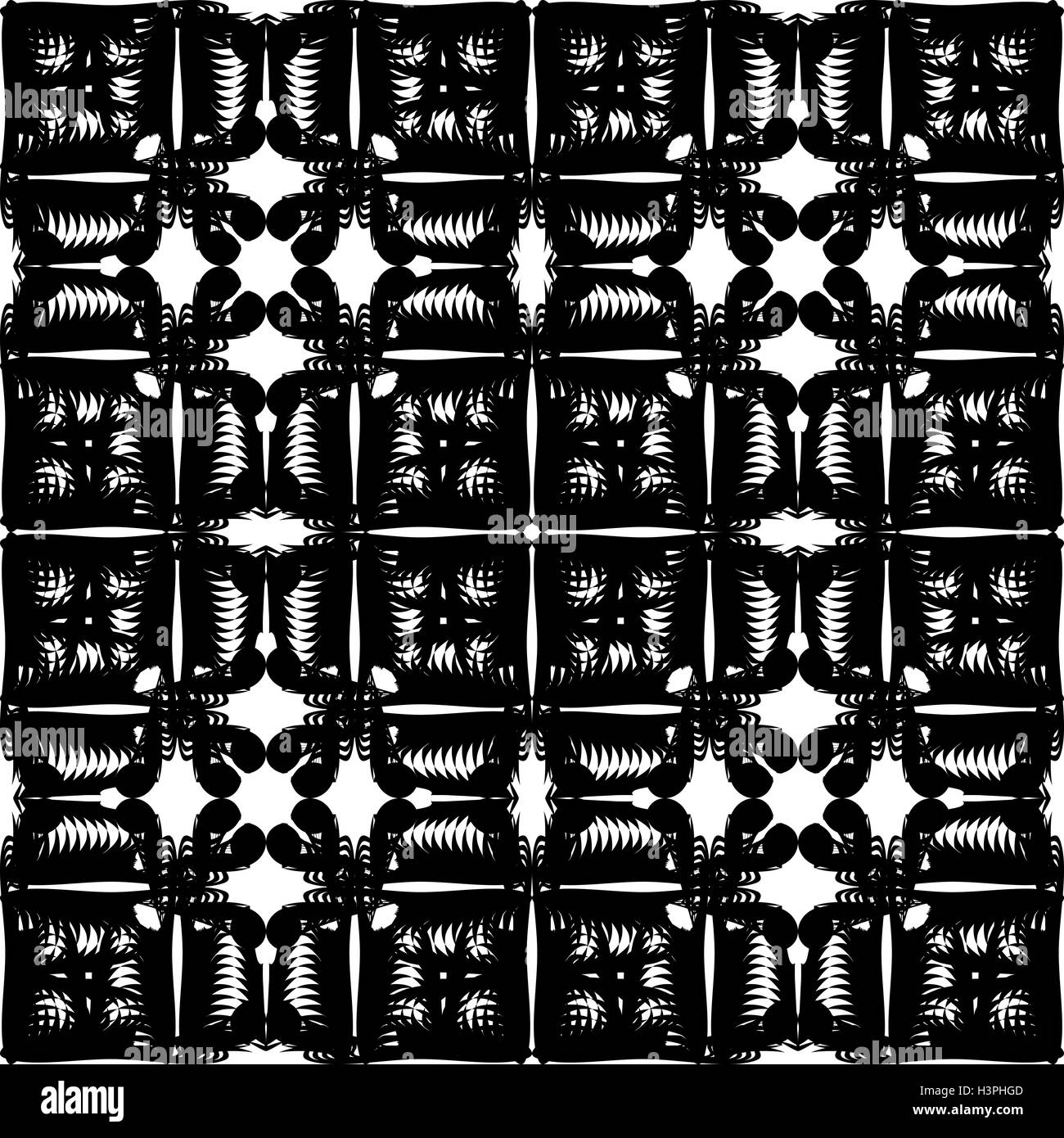 Black pattern seamless on white background Stock Vector