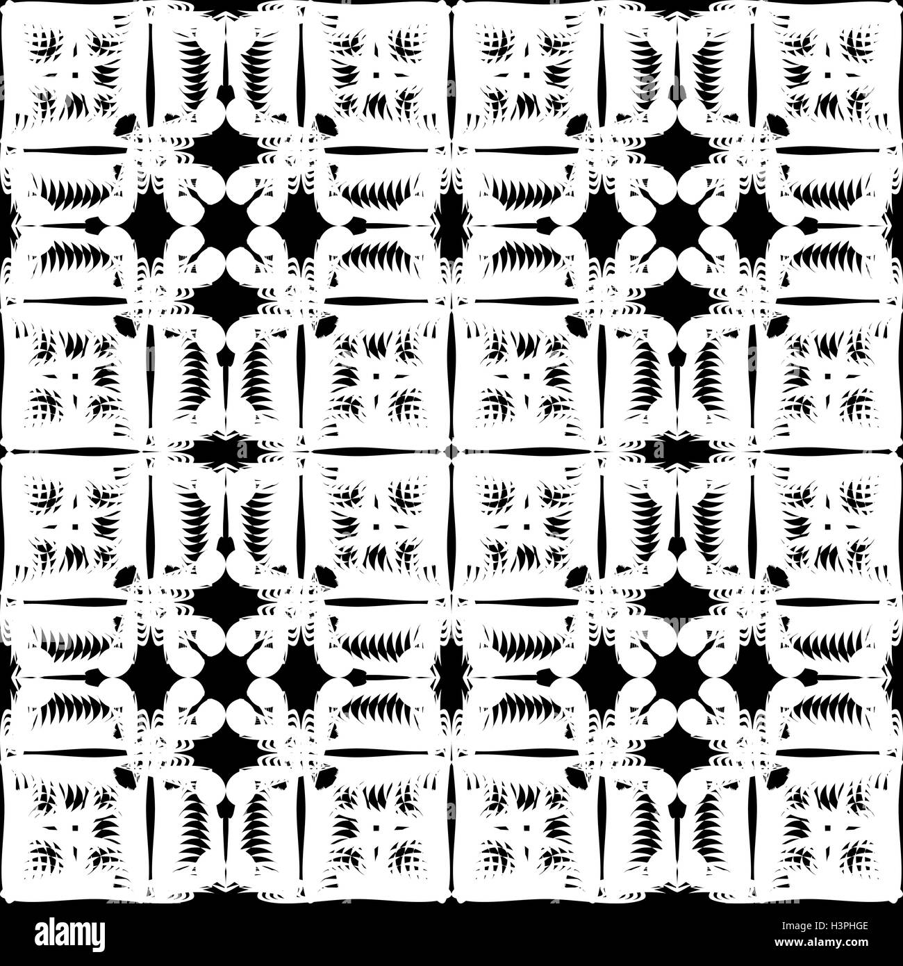 White pattern seamless on black background Stock Vector