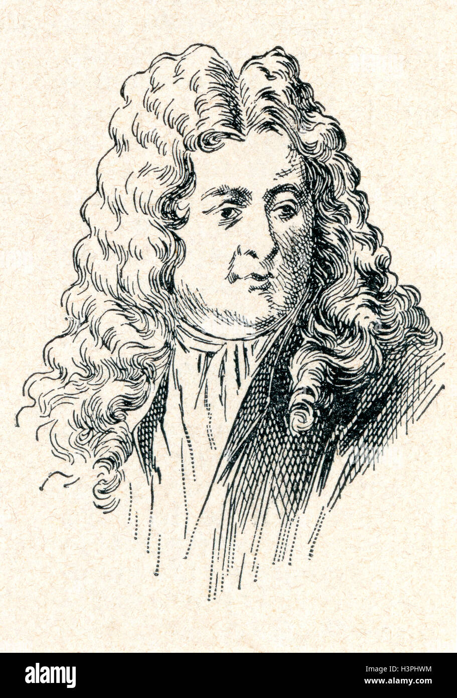 Gérard Edelinck, 1640 - 1707.  Copper-plate engraver and print publisher of Flemish origin. Stock Photo