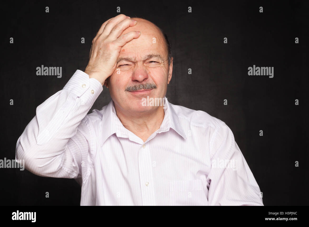 Despair and  pain of failure or disease. Stock Photo