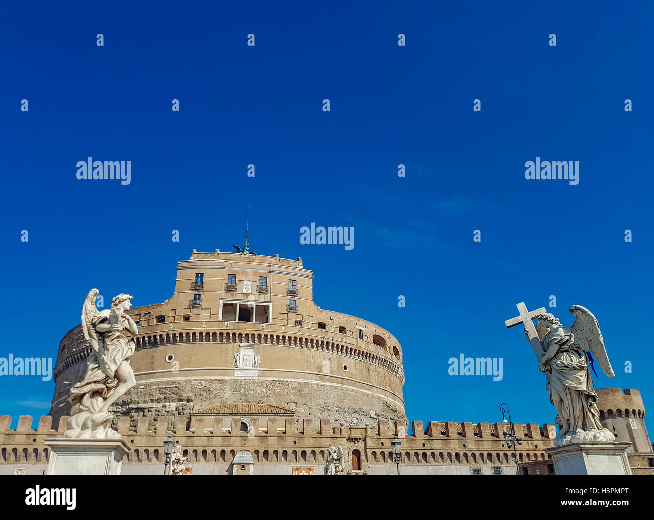 View at Castel Sant' Angelo, Rome, Italy Stock Photo