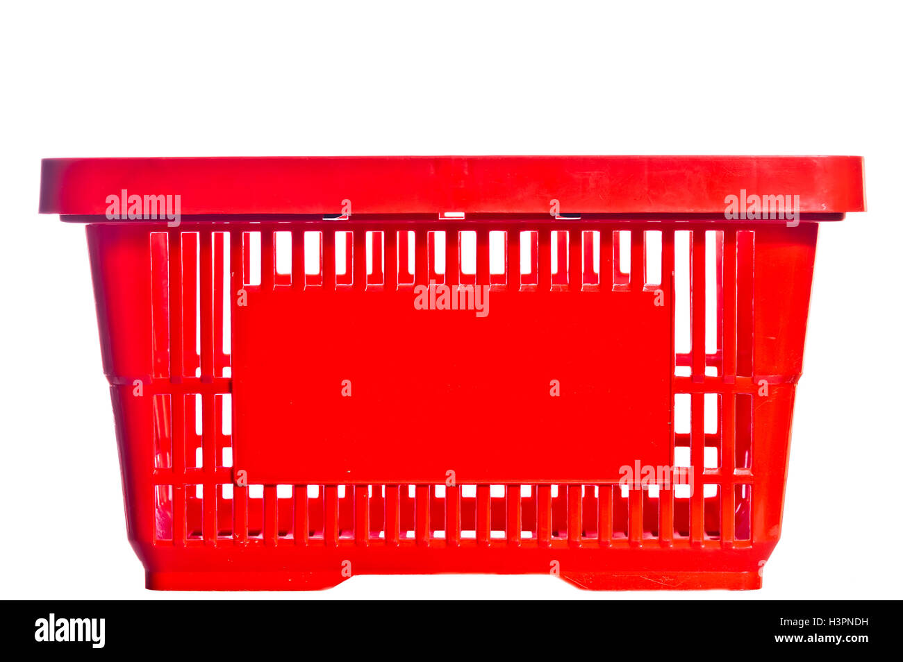 empty red basket from the supermarket Stock Photo Alamy