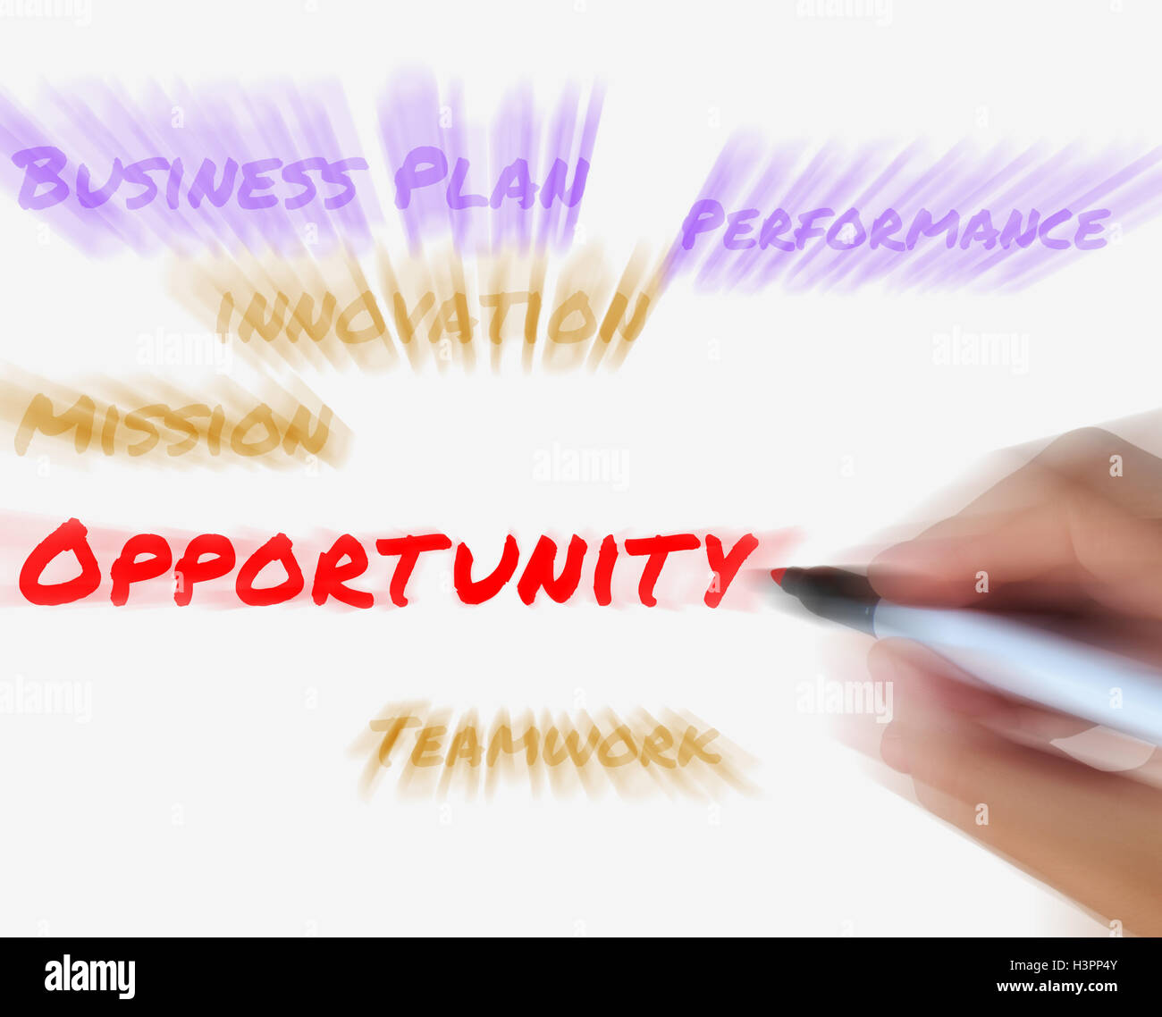 Opportunity on Whiteboard Displays Hope Chance Luck or Advantage Stock Photo