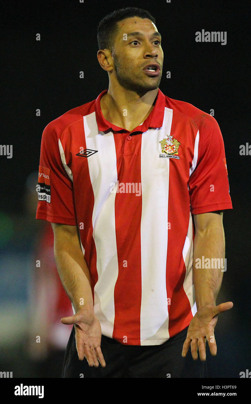 Dave Rainford of AFC Hornchurch - AFC Hornchurch vs Canvey Island - Ryman League Premier Division Football at The Stadium, Bridge Avenue - 25/02/14 Stock Photo