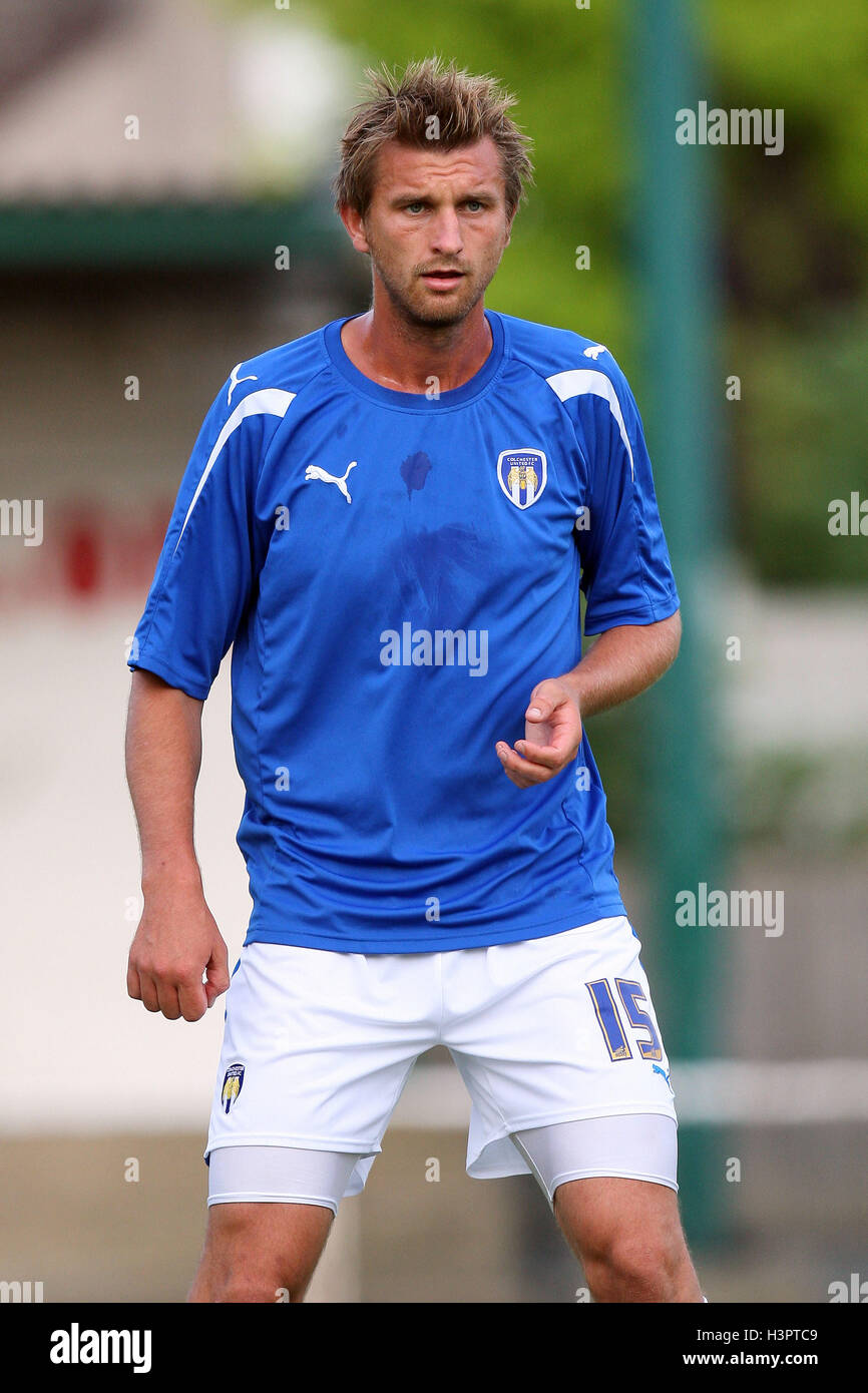 Matt Heath of Colchester - AFC Hornchurch vs Colchester United - Essex Senior Cup Final at The Stadium, Bridge Avenue - 03/08/10 Stock Photo