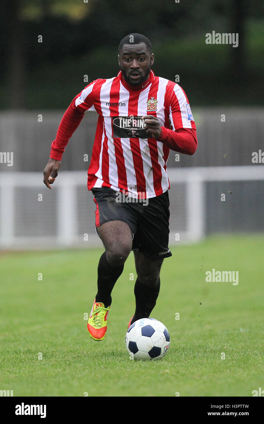 Tambeson Eyong of Hornchurch - AFC Hornchurch vs Eastbourne Borough - Blue Square Conference South Football at The Stadium, Upminster Bridge, Essex - 20/10/12 Stock Photo