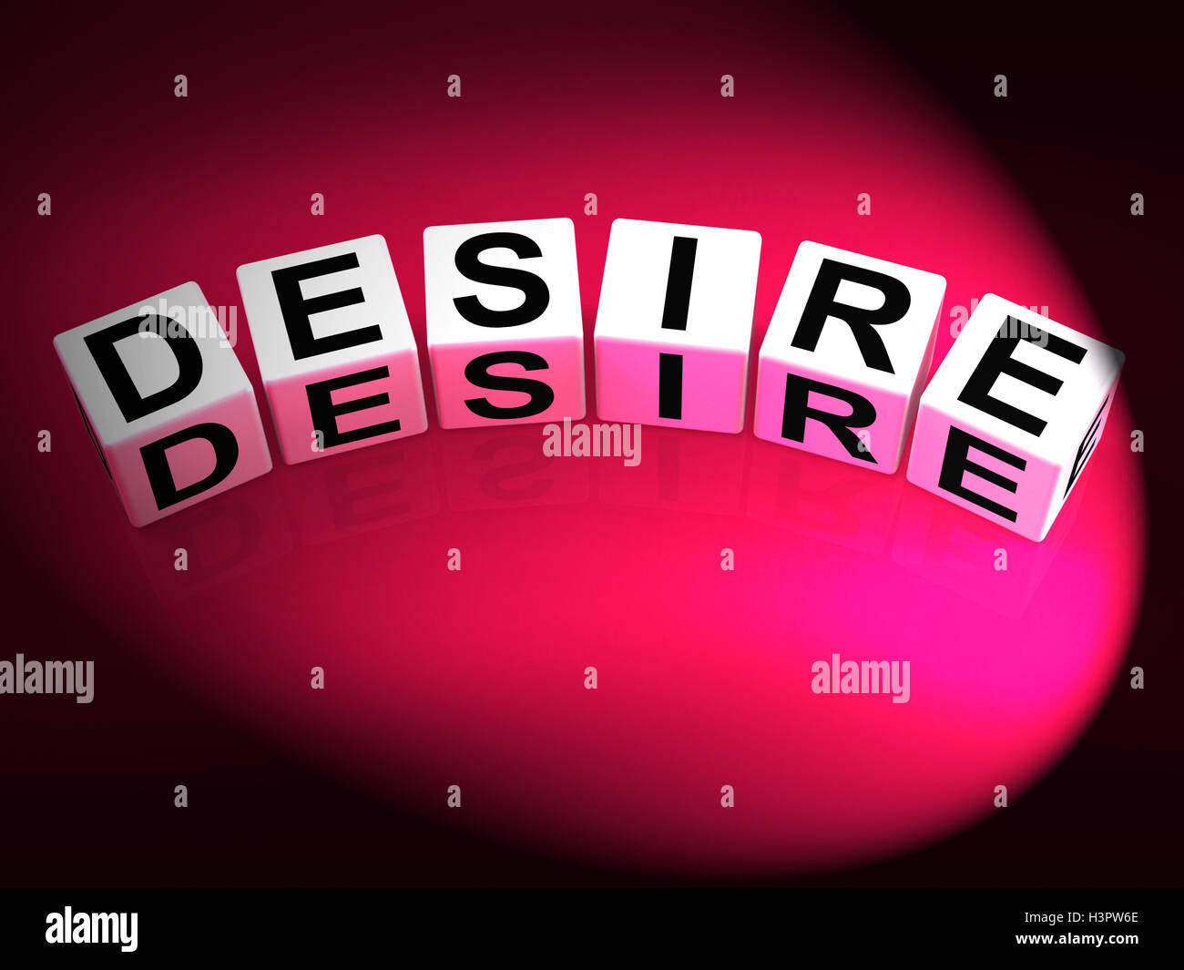 Desire Dice Show Desires Ambitions and Motivation Stock Photo
